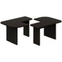 Hanah Home Iris - Juego de mesas de café Negro